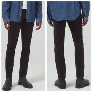 Citizens of Humanity London Tapered Slim Velvet Jeans Men’s 32 Brown New